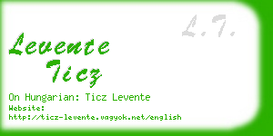 levente ticz business card